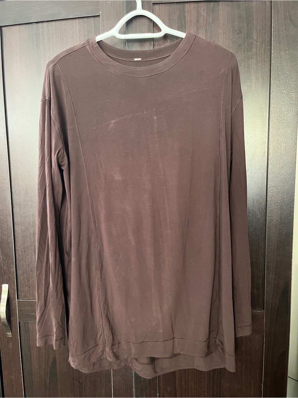 Lululemon Modal Pleated Back Long-Sleeve Shirt (French Press / Roasted Brown)